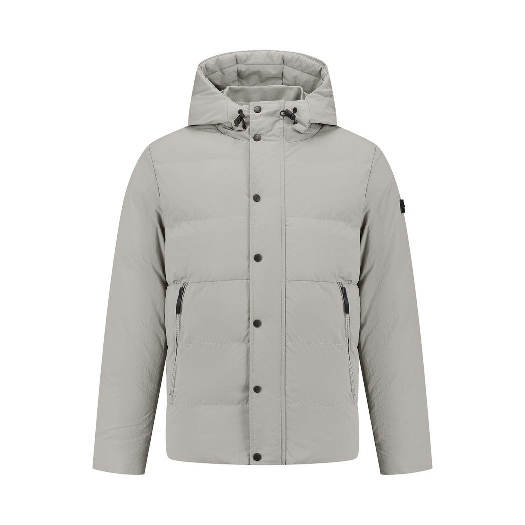 Activewear Hooded Jacket Grey Plain-Pure Path-Mansion Clothing