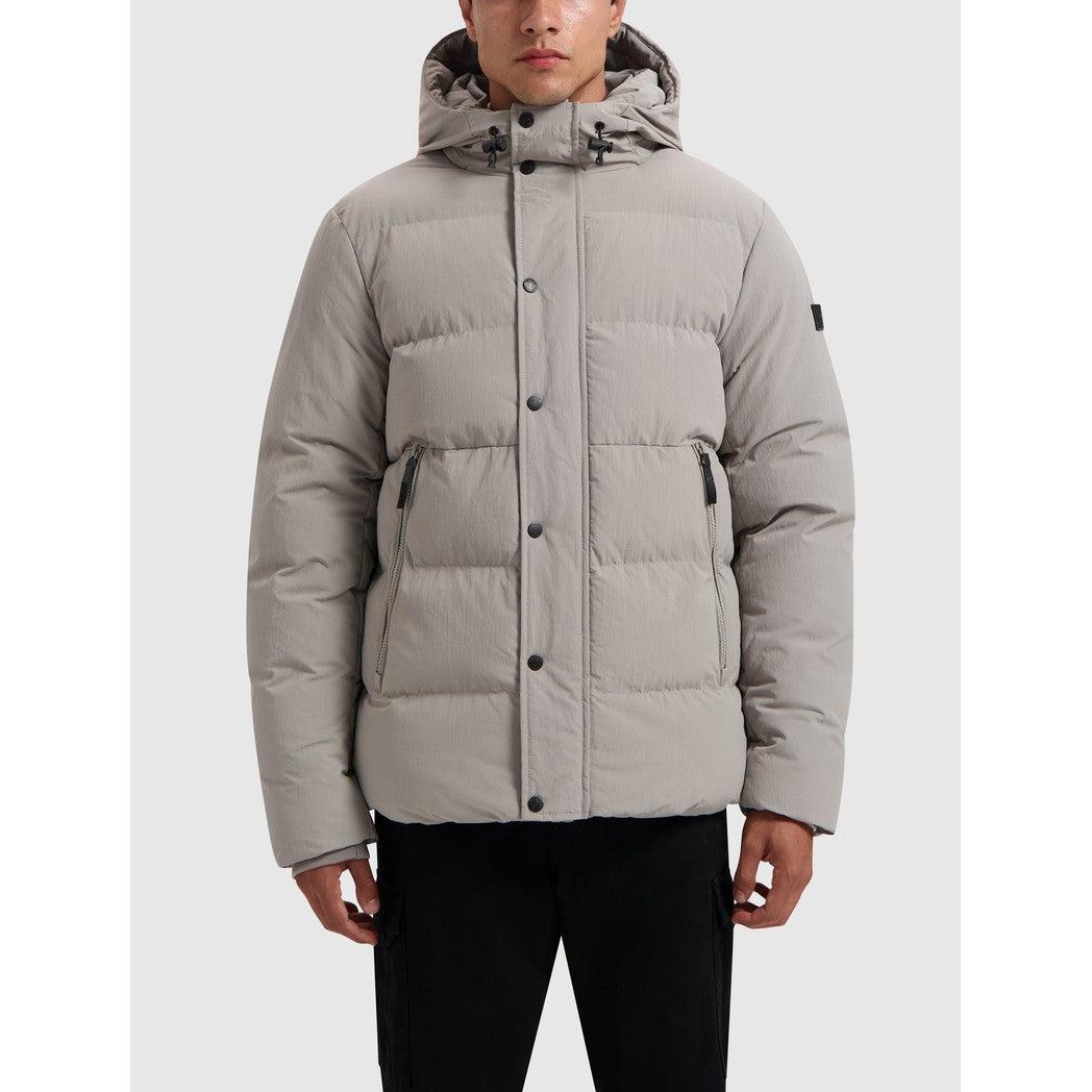Activewear Hooded Jacket Grey Plain-Pure Path-Mansion Clothing