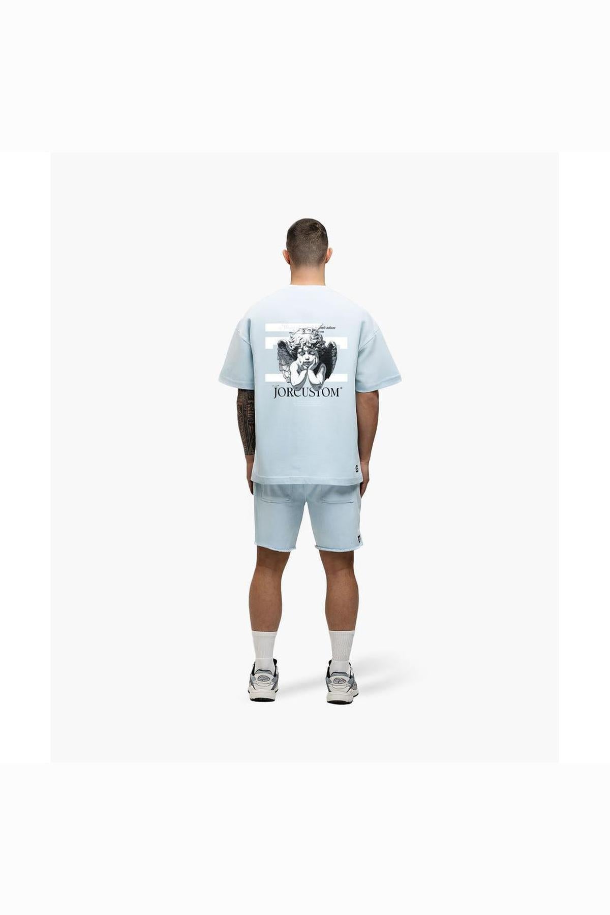 Angel 2.0 Summer Set Loose Fit T-Shirt LightBlue-JORCUSTOM-Mansion Clothing