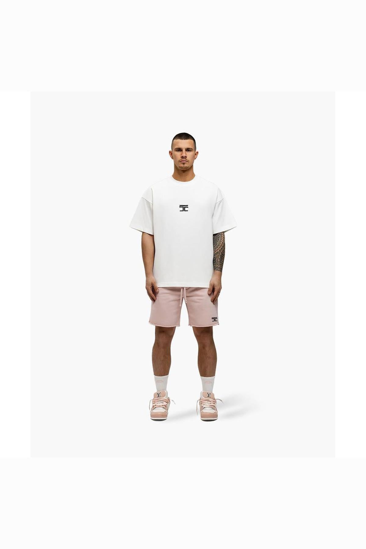 Artist Summer Set Loose Fit T-Shirt White-AshPink-JORCUSTOM-Mansion Clothing