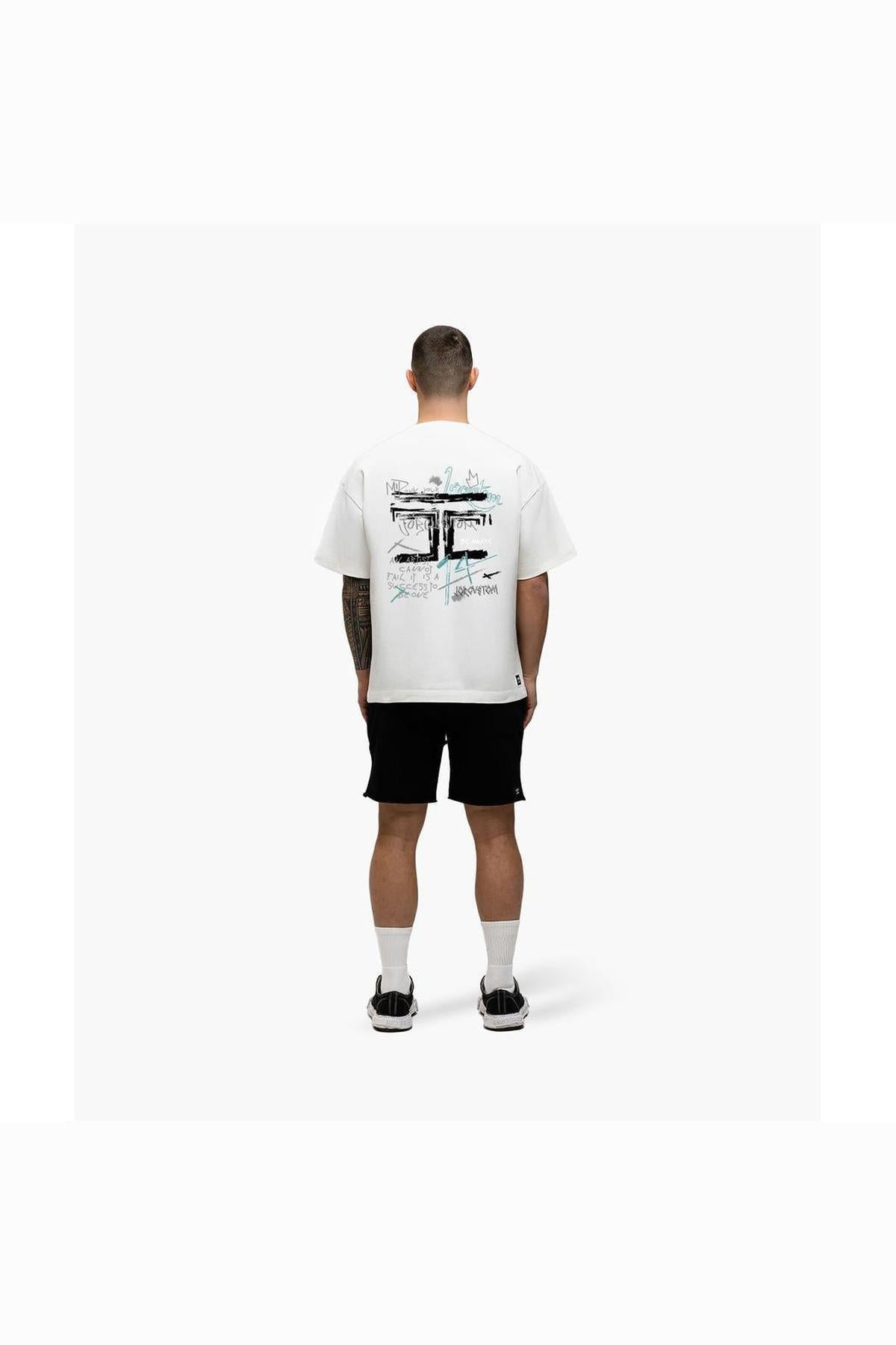 Artist Summer Set Loose Fit T-Shirt White-Black-JORCUSTOM-Mansion Clothing