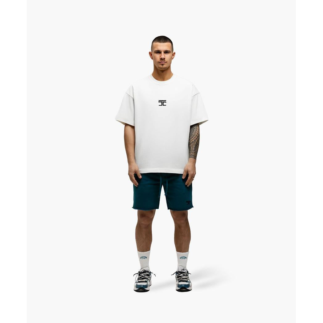 Artist Summer Set Loose Fit T-ShirtWhite-Teal-JORCUSTOM-Mansion Clothing