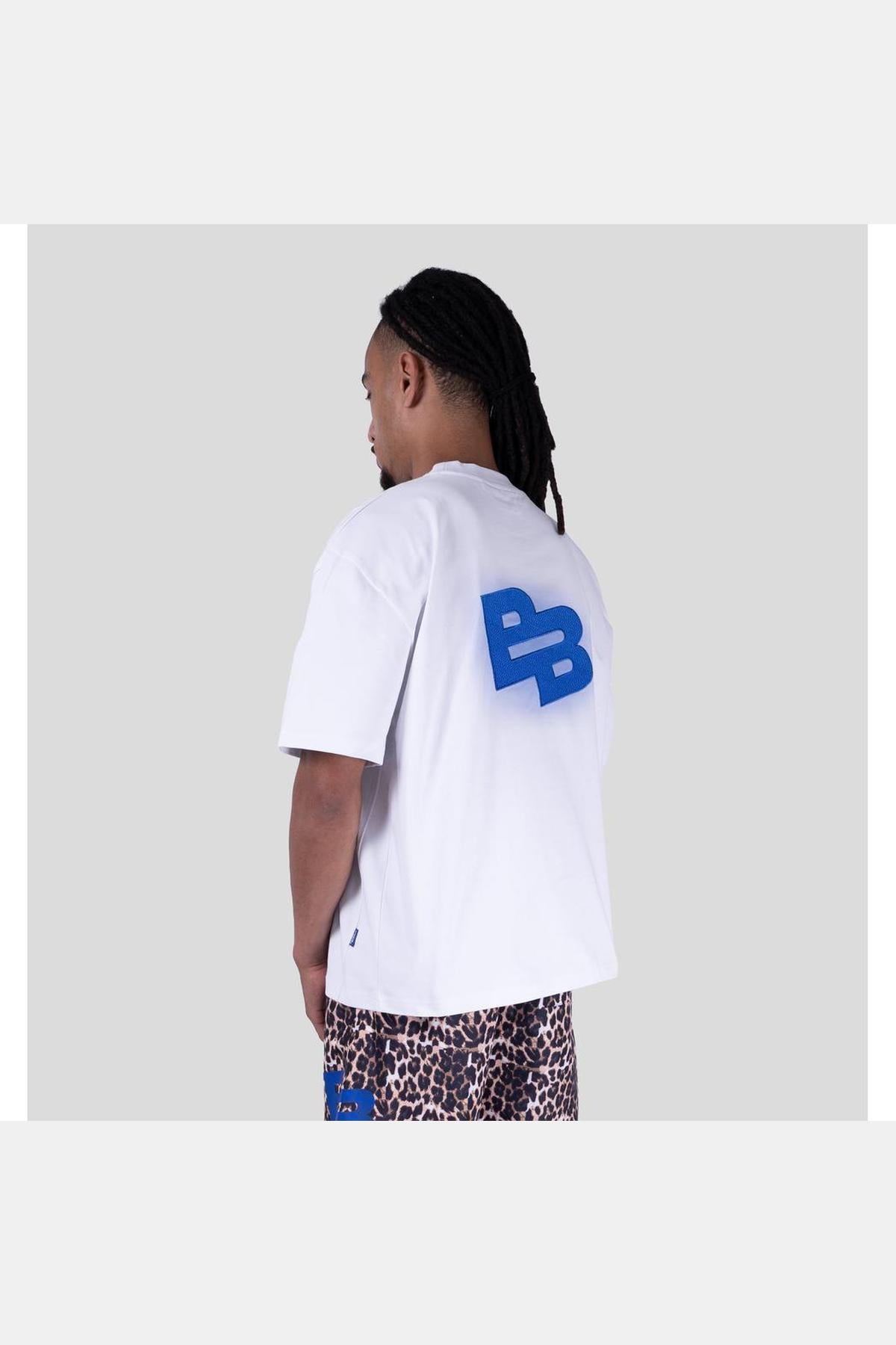 BANNER TEE WHITE/COBALT
