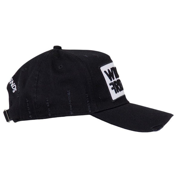 Barcelona Cap Black/White-wrong friends-Mansion Clothing