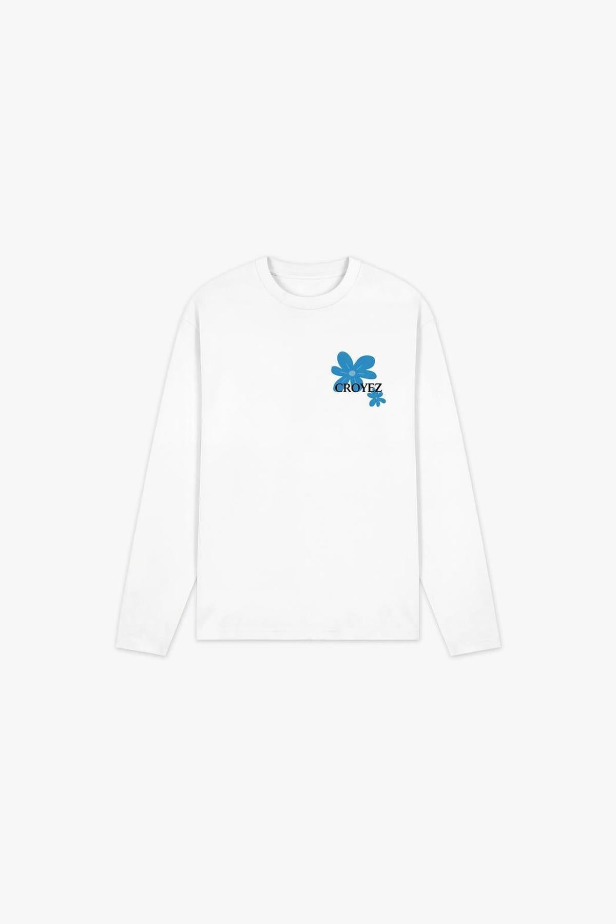 Botanique Longsleeve White/Tiffany Blue
