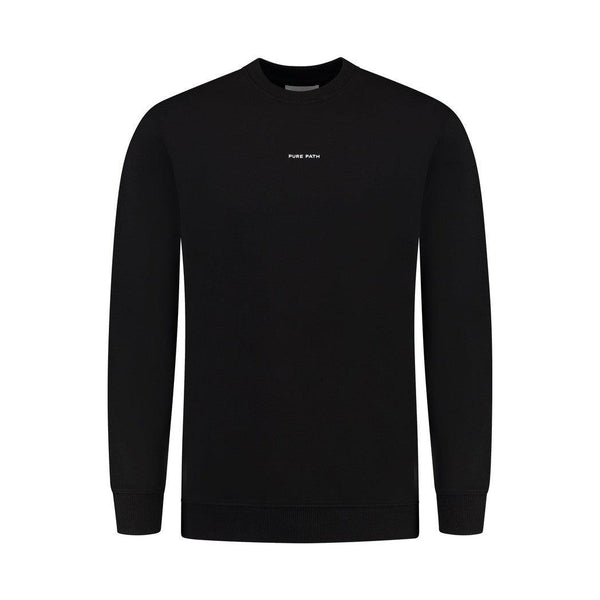 Brushstroke Initial Sweater - Black
