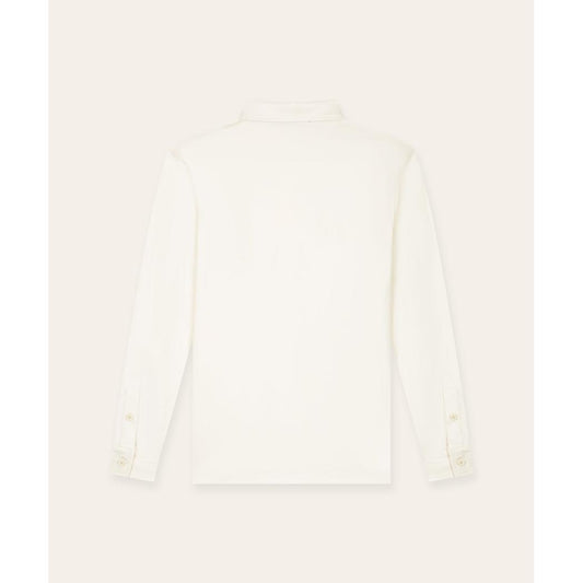 Buttoned Longsleeve Polo Off-White-Tria D'oro-Mansion Clothing