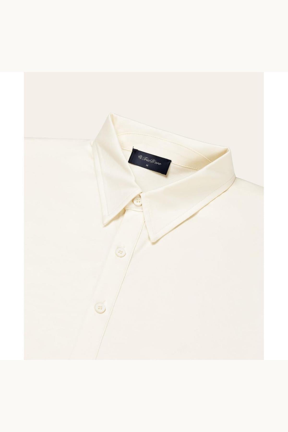 Buttoned Longsleeve Polo Off-White-Tria D'oro-Mansion Clothing