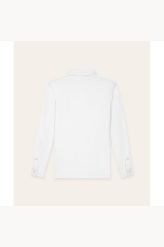 Buttoned Longsleeve Polo White