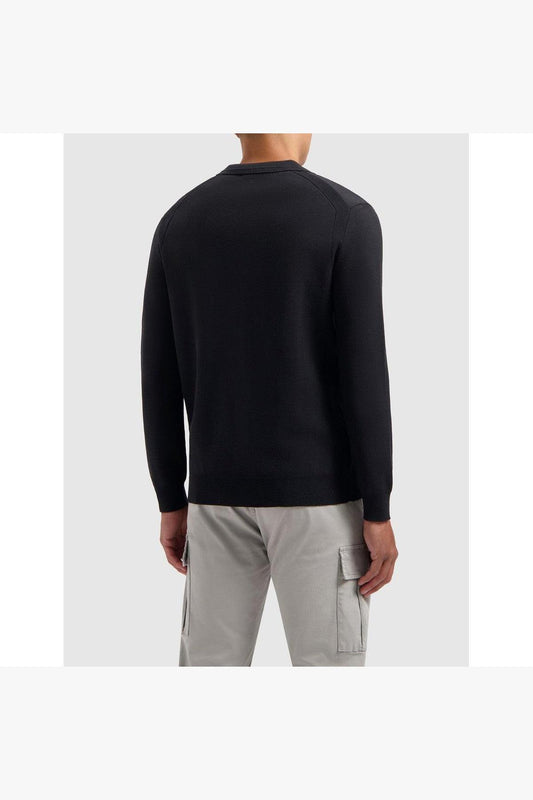 Buttonless Polo Knitwear Black
