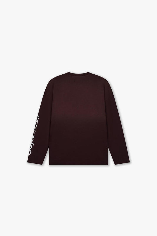 Studio Faded Longsleeve T-Shirt Raisin Red
