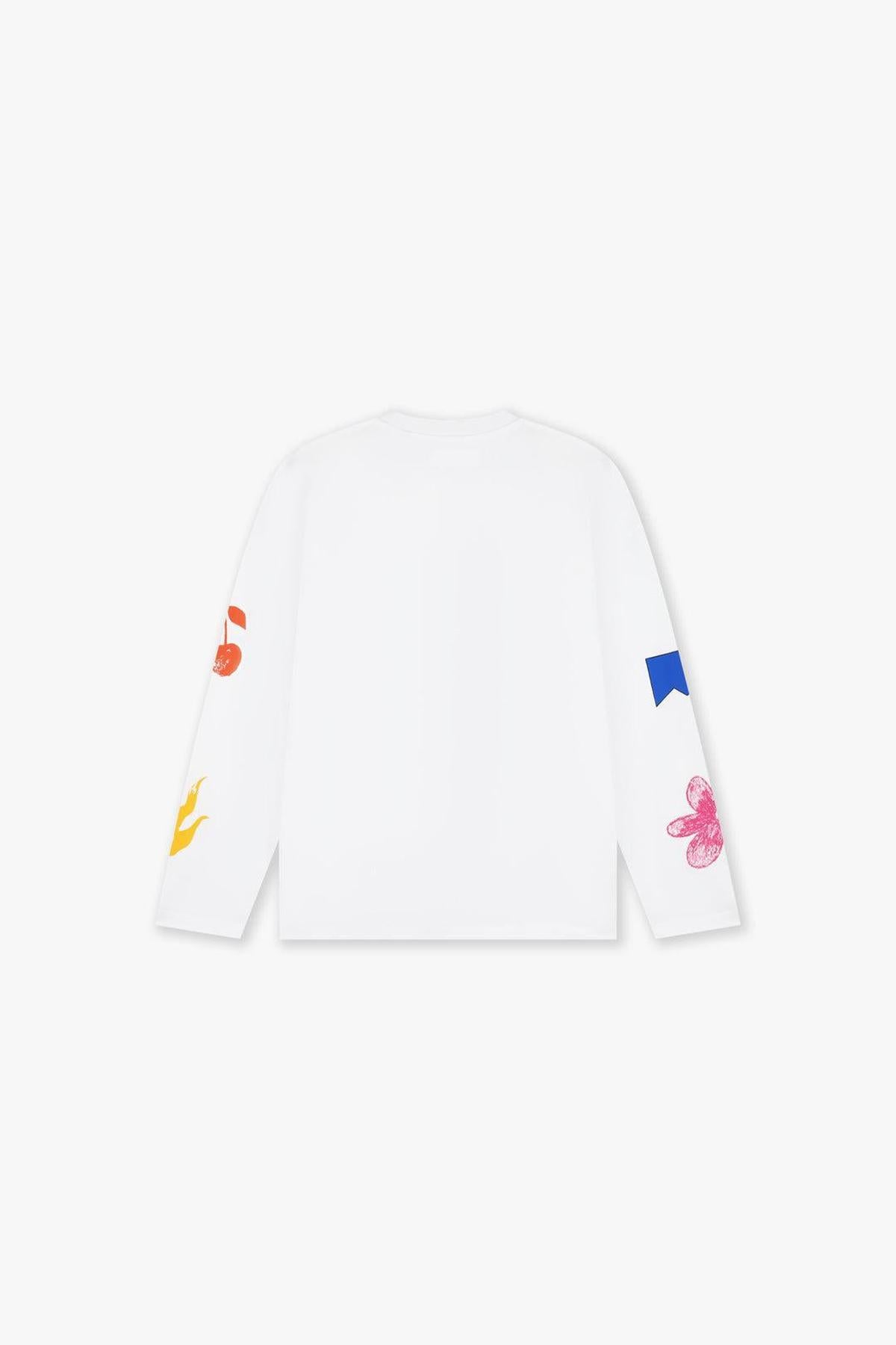 Sketched Longsleeve T-Shirt White