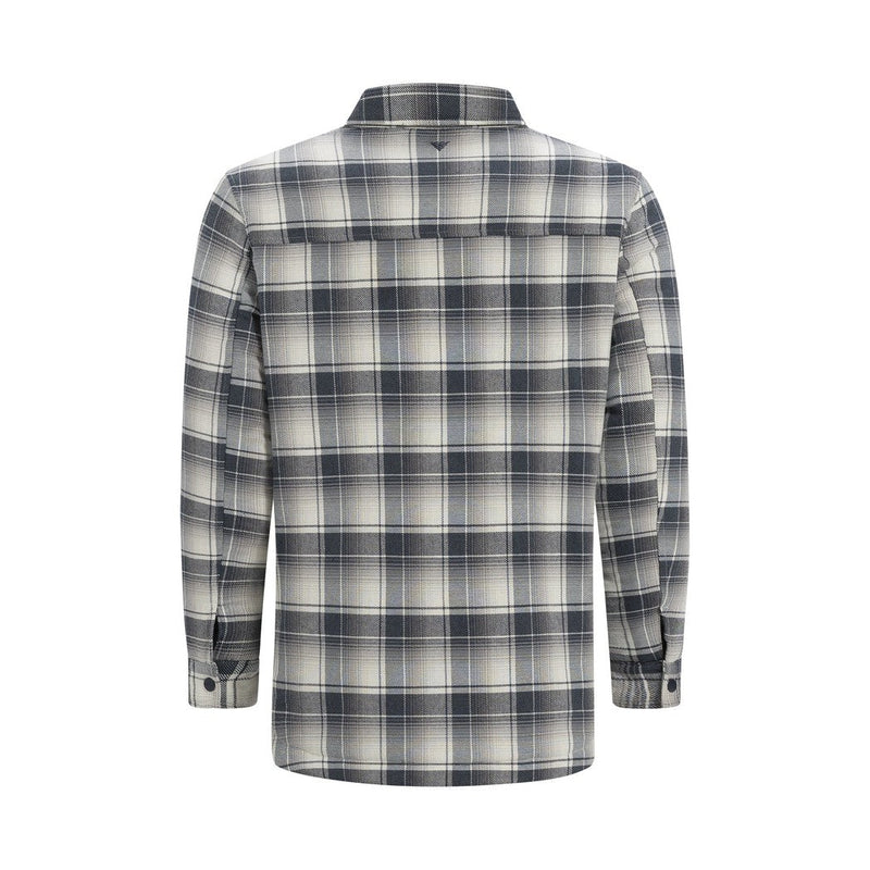 Checked Flannel Jacket - Navy