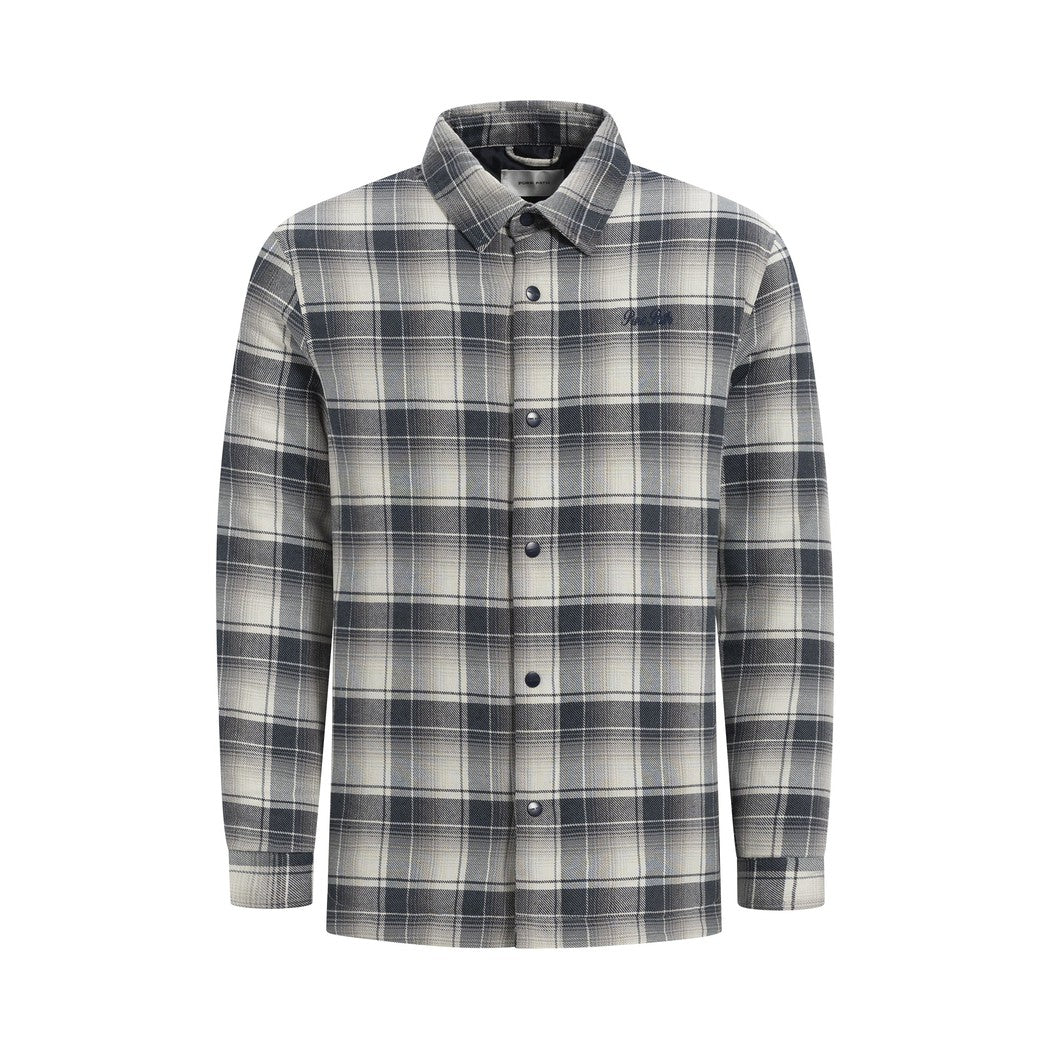 Checked Flannel Jacket - Navy-Pure Path-Mansion Clothing