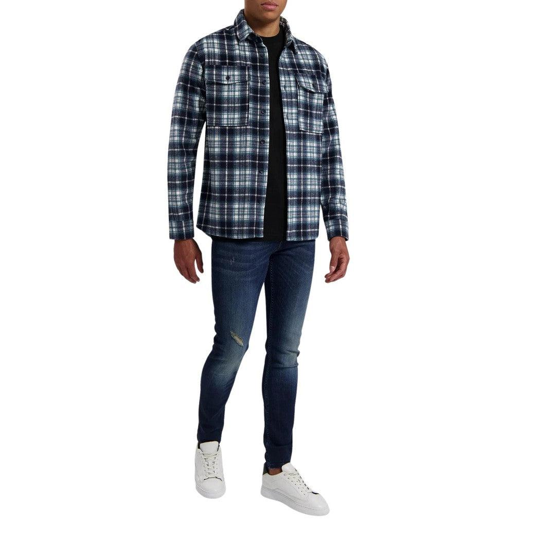Checked Soft Overshirt-Purewhite-Mansion Clothing