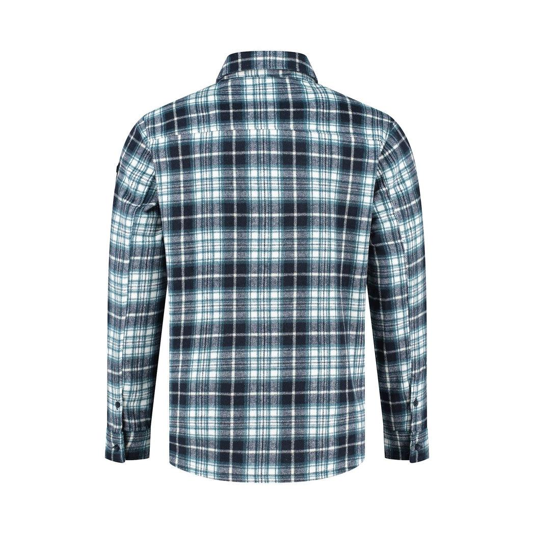 Checked Soft Overshirt-Purewhite-Mansion Clothing