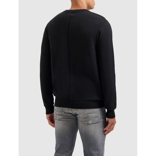 Crewneck Knitwear Black-Pure Path-Mansion Clothing