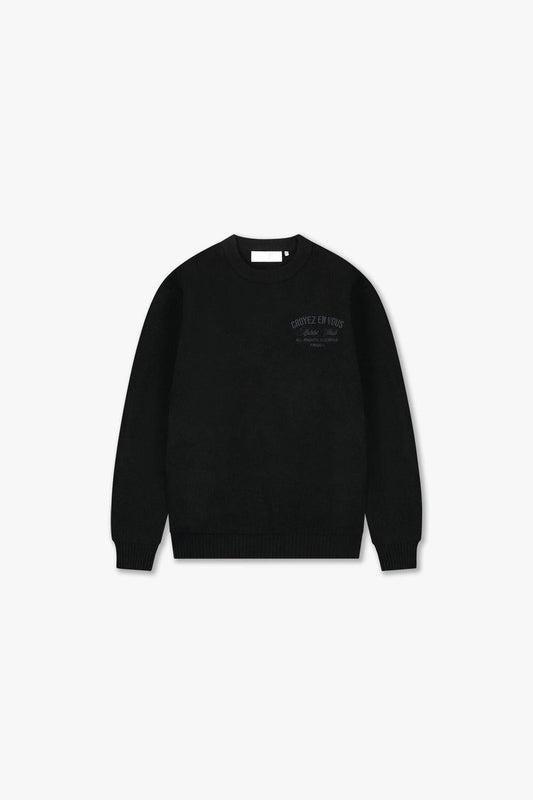Croyez 'En Vous' Knit Sweater Black