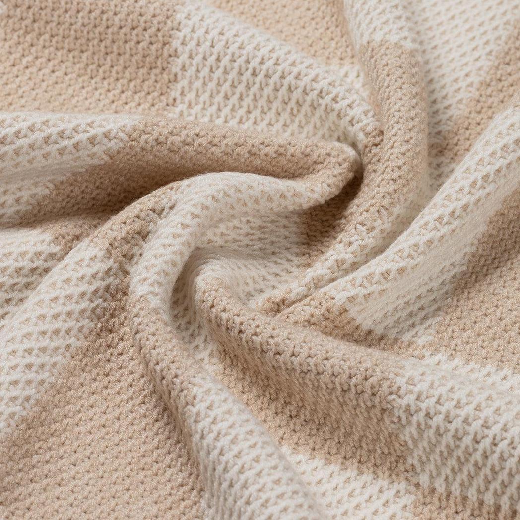 Croyez Knitted Checkerboard Shirt Off-White/Beige-Croyez-Mansion Clothing