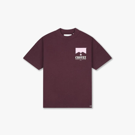 Croyez Maison Fumes T-Shirt Burgundy-Croyez-Mansion Clothing