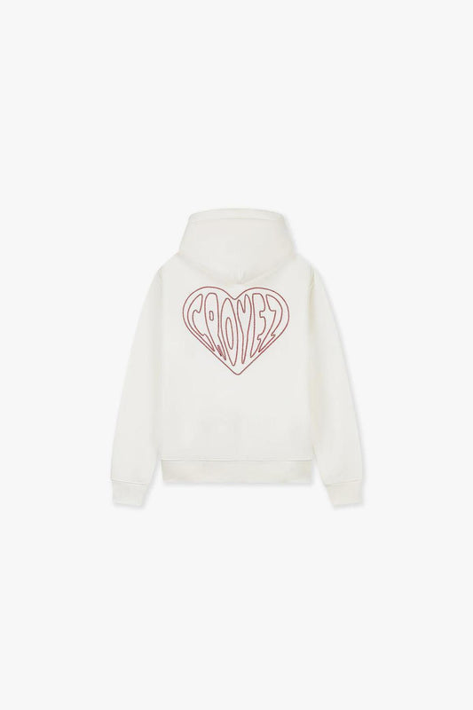 Croyez Stitched Heart Zip Hoodie Off-White