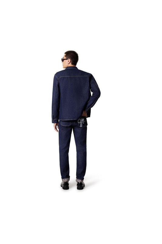 Double Face Denim Shirt Dark Blue