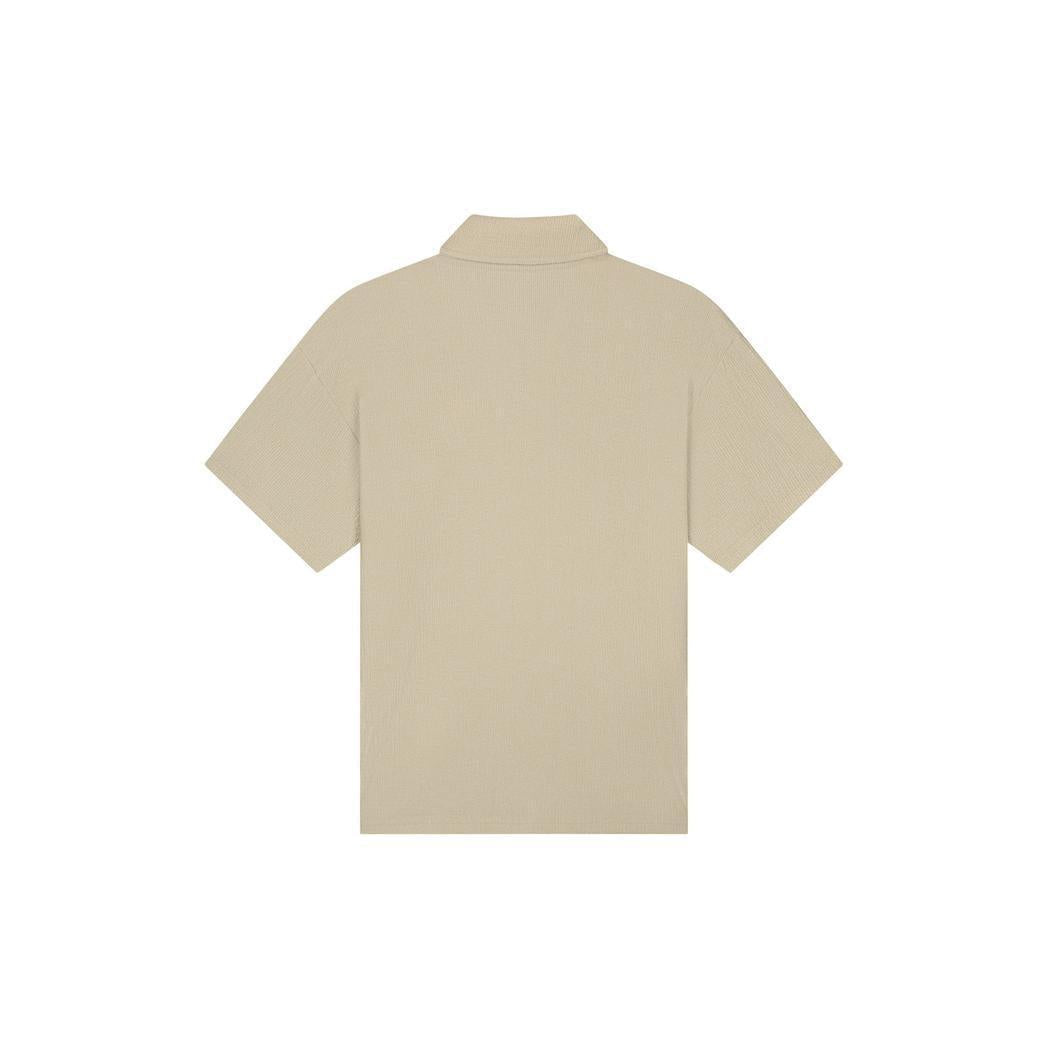 Emblem Seersucker Buttonless PoloLight Taupe