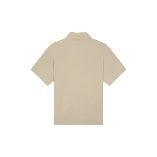 Emblem Seersucker Buttonless PoloLight Taupe-Malelions-Mansion Clothing
