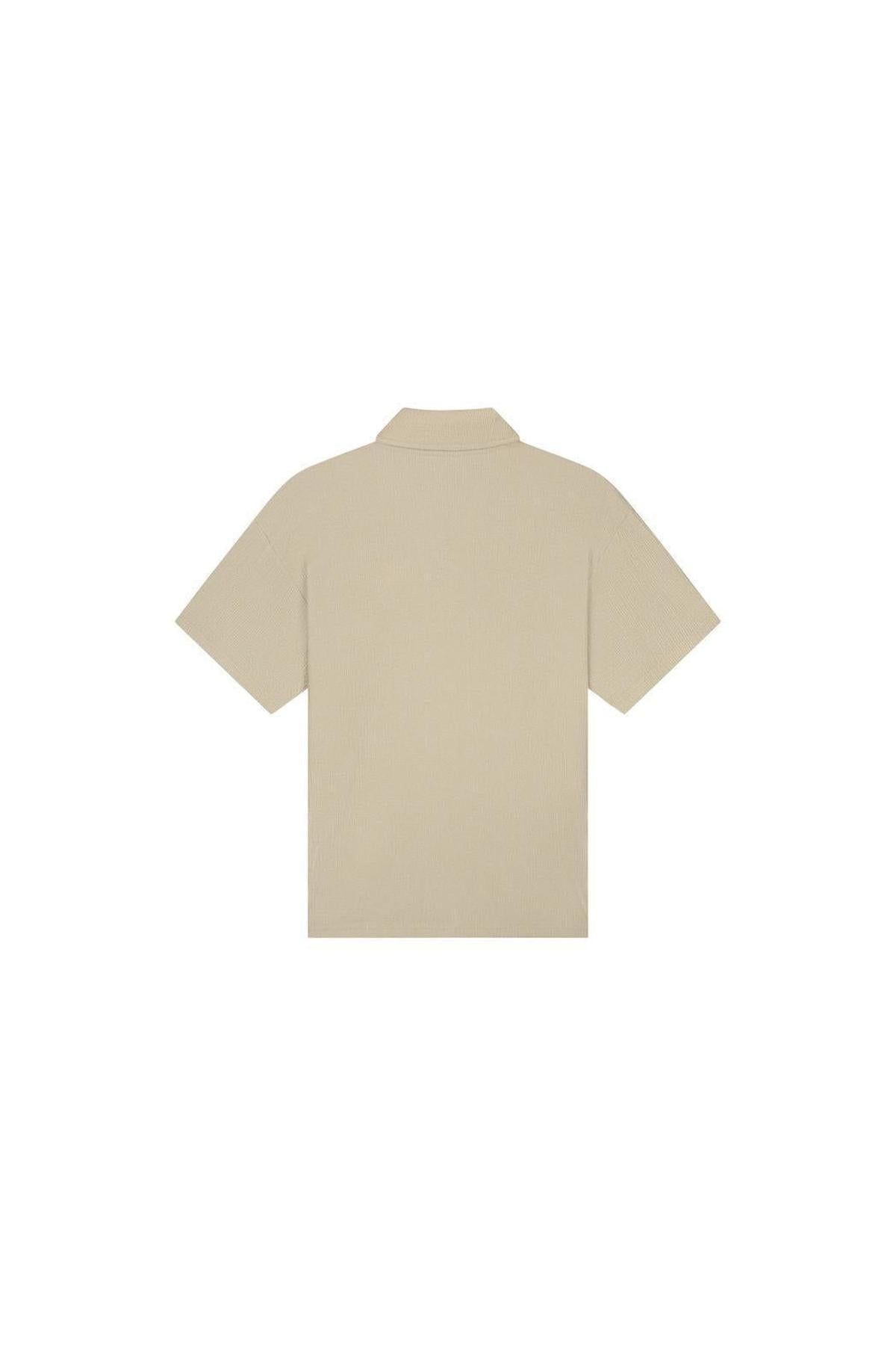 Emblem Seersucker Buttonless PoloLight Taupe