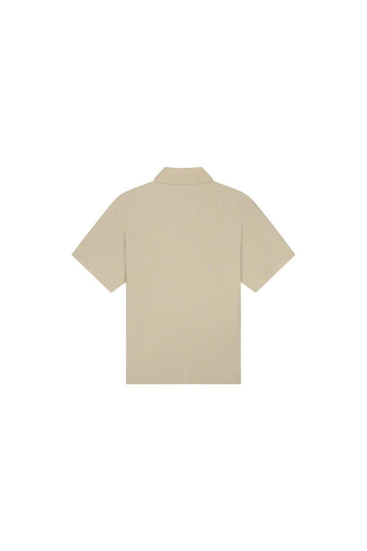 Emblem Seersucker Buttonless PoloLight Taupe