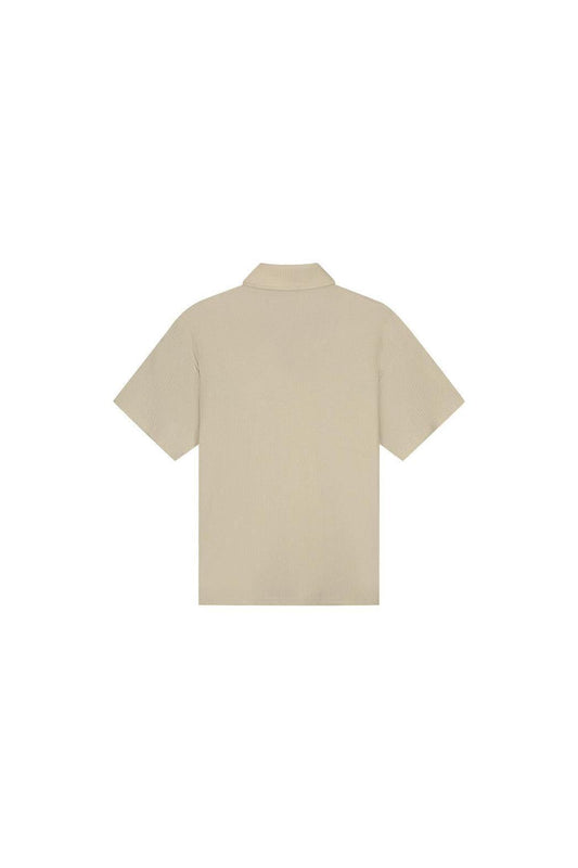 Emblem Seersucker Shirt Light Taupe