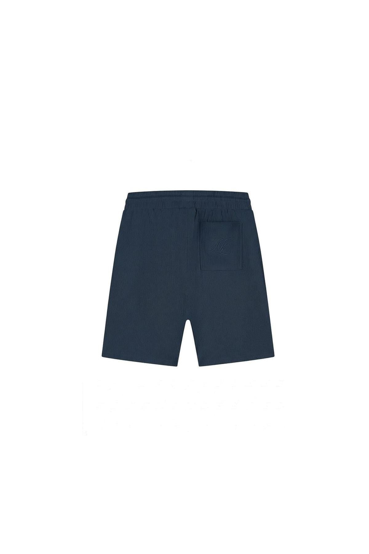 Emblem Seersucker Shorts Navy