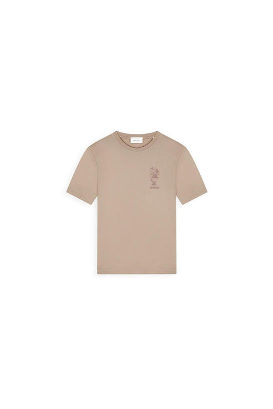 Embroidered Vase T-shirt Taupe