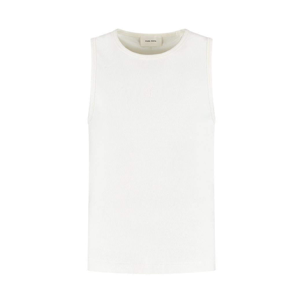 Essential Initials Tanktop Off White-Pure Path-Mansion Clothing