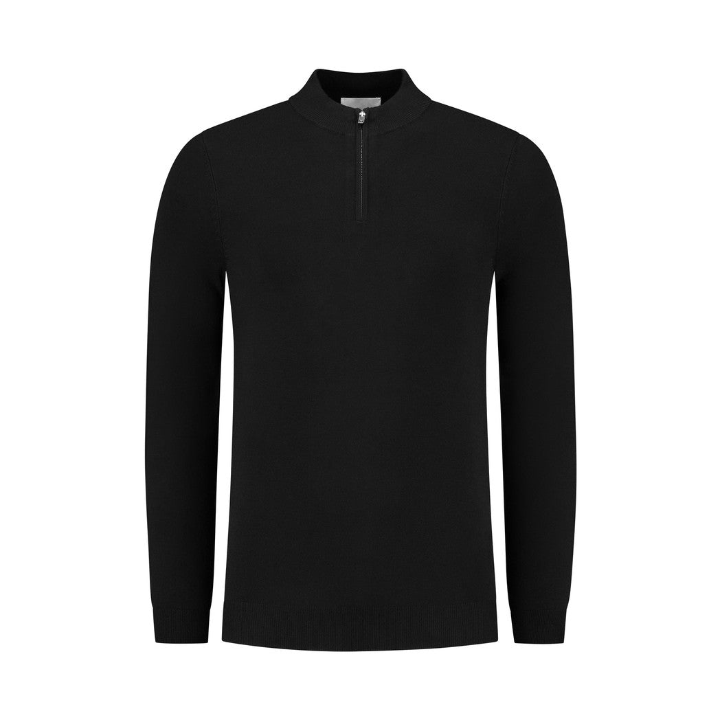 Essential Knit Halfzip - Black