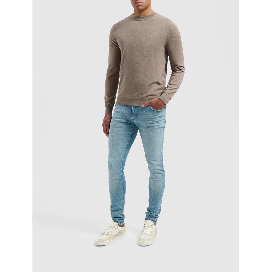 Essential Knitwear Crewneck - Taupe-Pure Path-Mansion Clothing