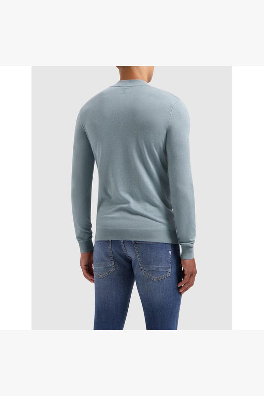 Essential Knitwear Halfzip Sweater Blue Grey