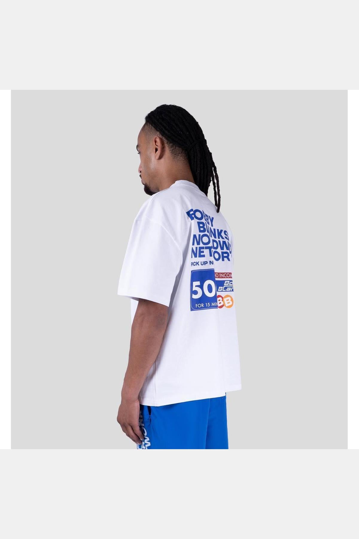 FORUM TEE WHITE/COBALT