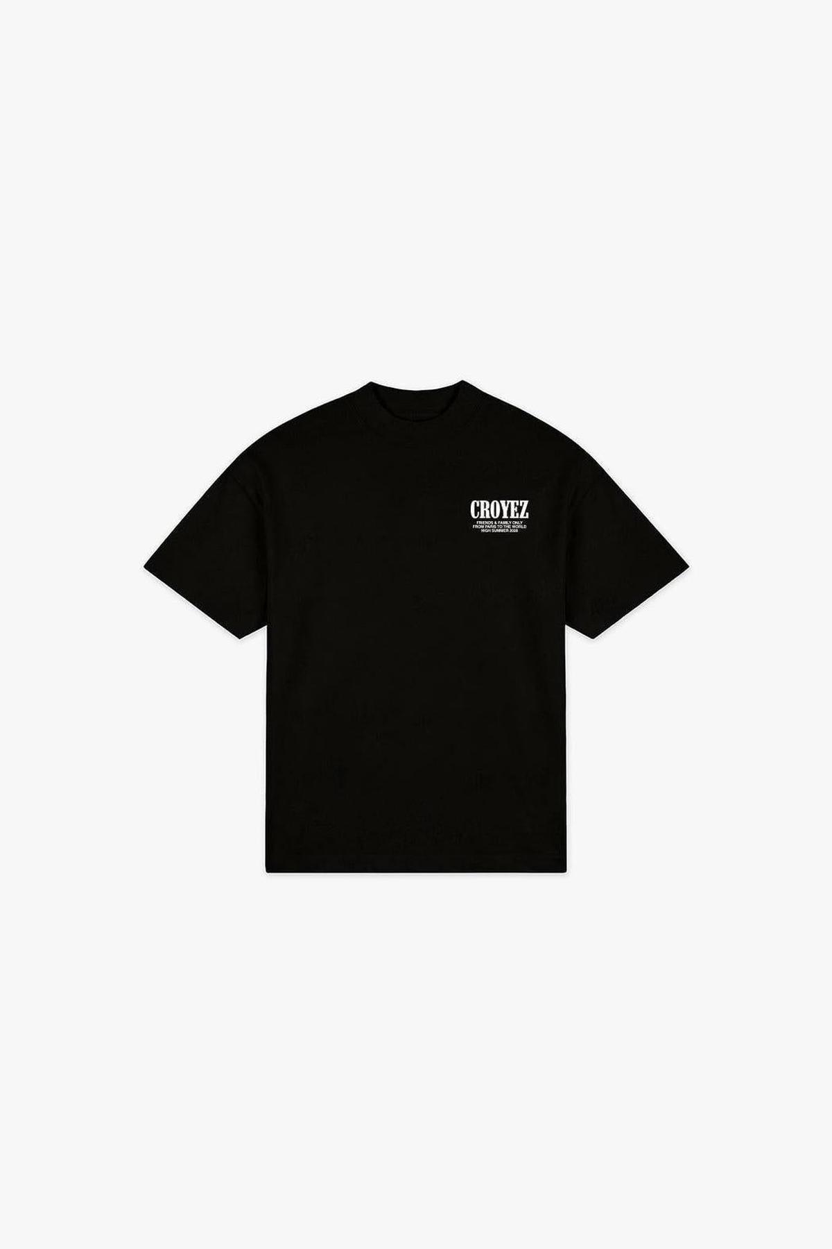 Flower and Heart T-Shirt Black