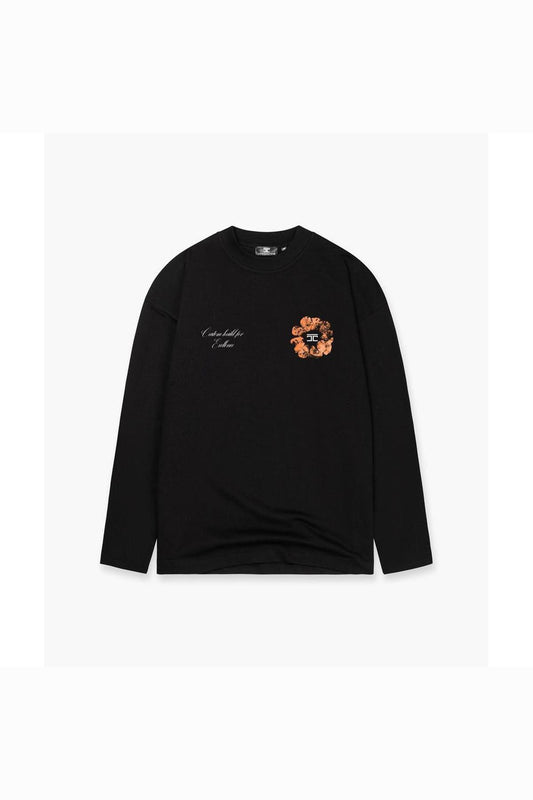 Flowers Longsleeve T-Shirt Black
