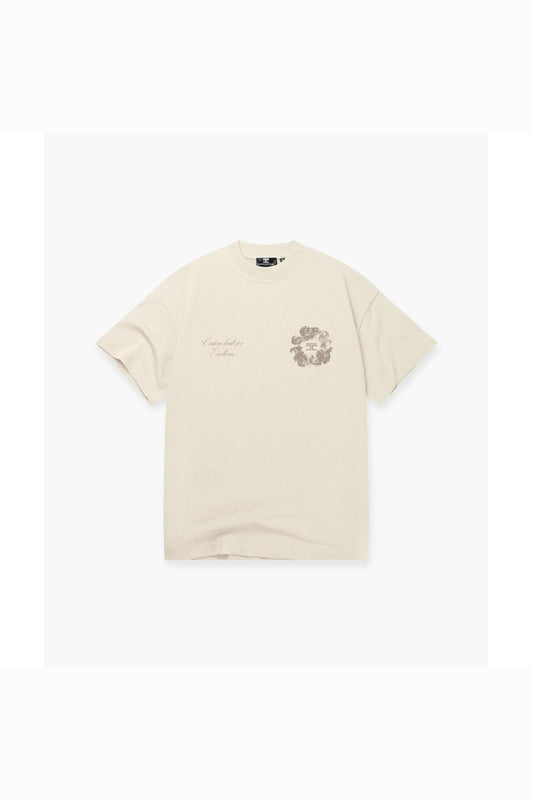 Flowers Loose Fit T-Shirt Creme