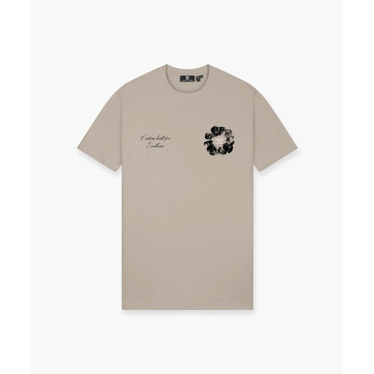 Flowers Slim Fit T-Shirt Taupe