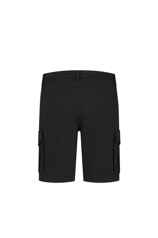 Garment Dye Cargo Shorts - Black