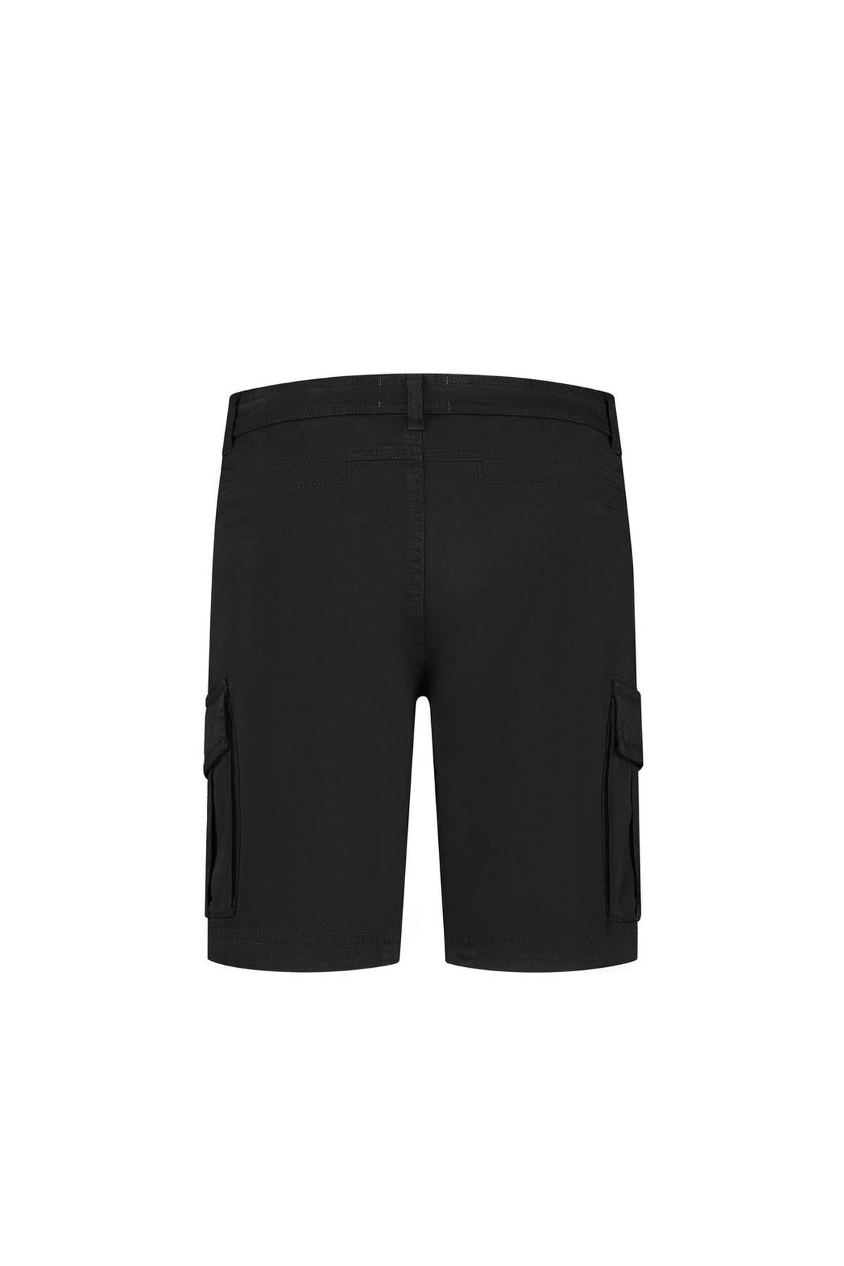Garment Dye Cargo Shorts - Black