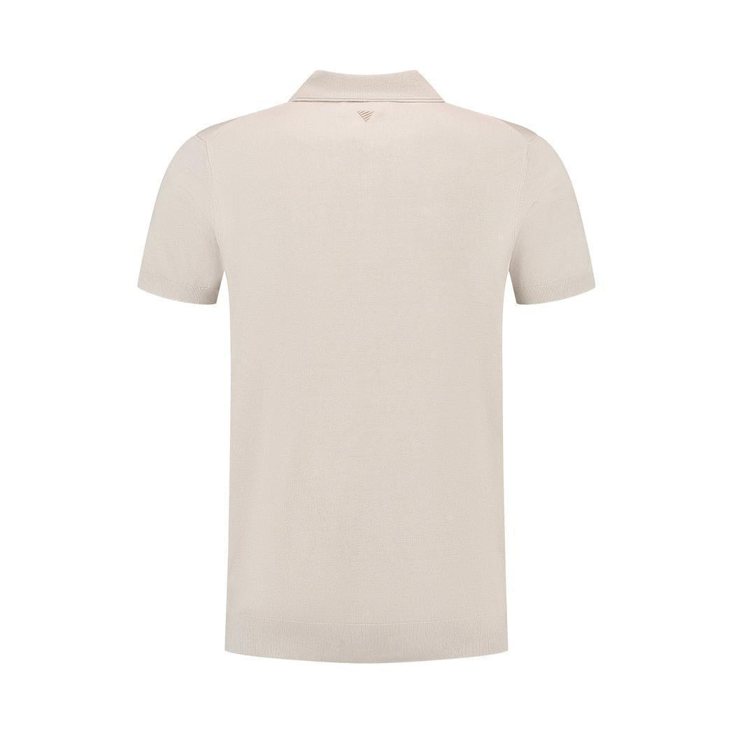 Half-zip Knitwear Polo Sand-Pure Path-Mansion Clothing