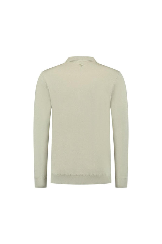 Halfzip Polo Knitwear Lt Army