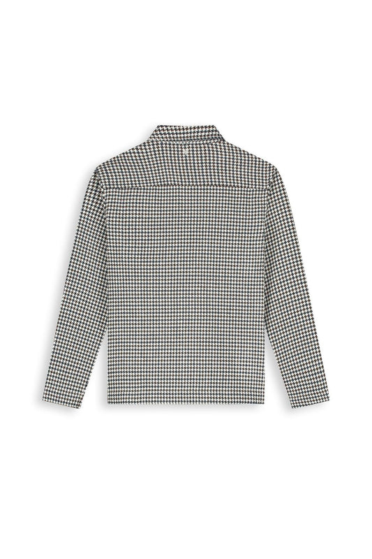 Houndstooth Shirt Ecru-Pure Path-Mansion Clothing