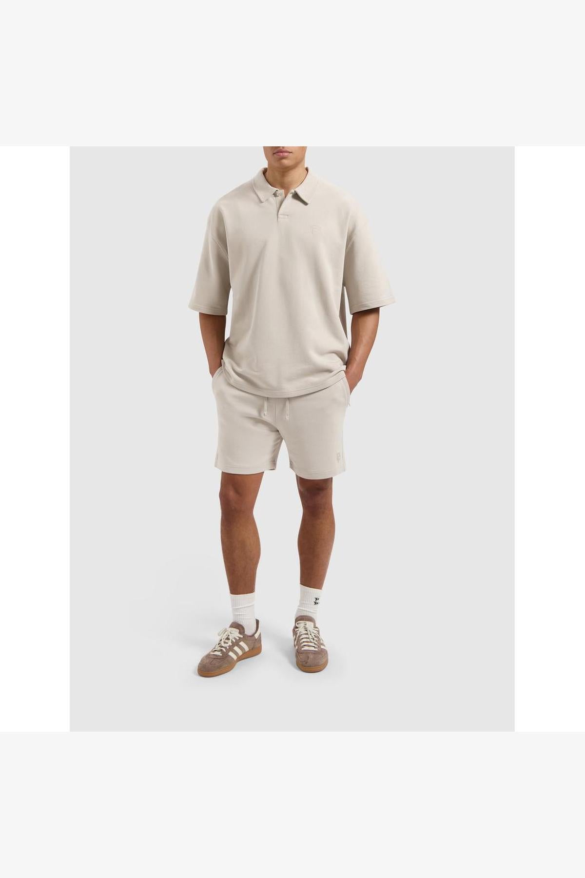 Initials Polo Sweater Sand
