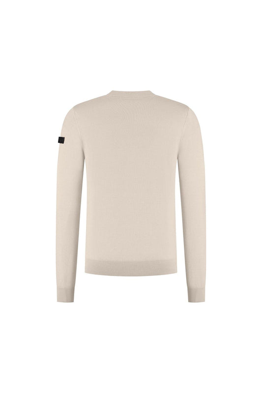 Knitted Crewneck Almond-Malelions Premium-Mansion Clothing