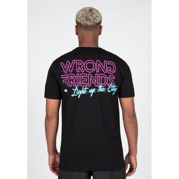 Light up the city T-shirt Black-wrong friends-Mansion Clothing